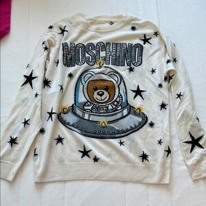 Moschino White Star Print Top